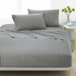 Marimekko Ajo Cotton-Percale Black Sheet Set