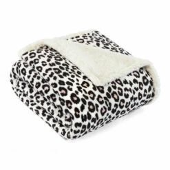 Betsey Johnson Betseys Leopard Ultra Soft Plush Fleece Throw Blanket