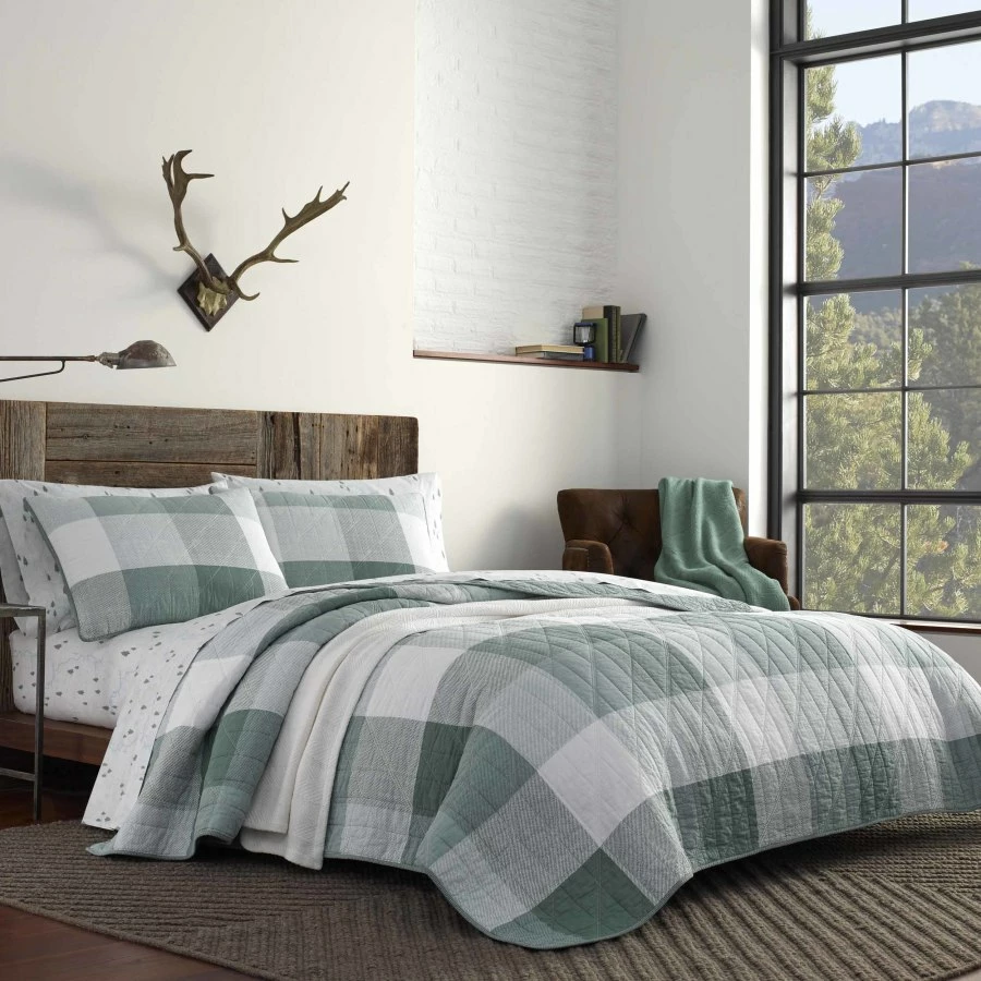 Eddie Bauer Boulder Plaid Cotton Quilt-Sham Set