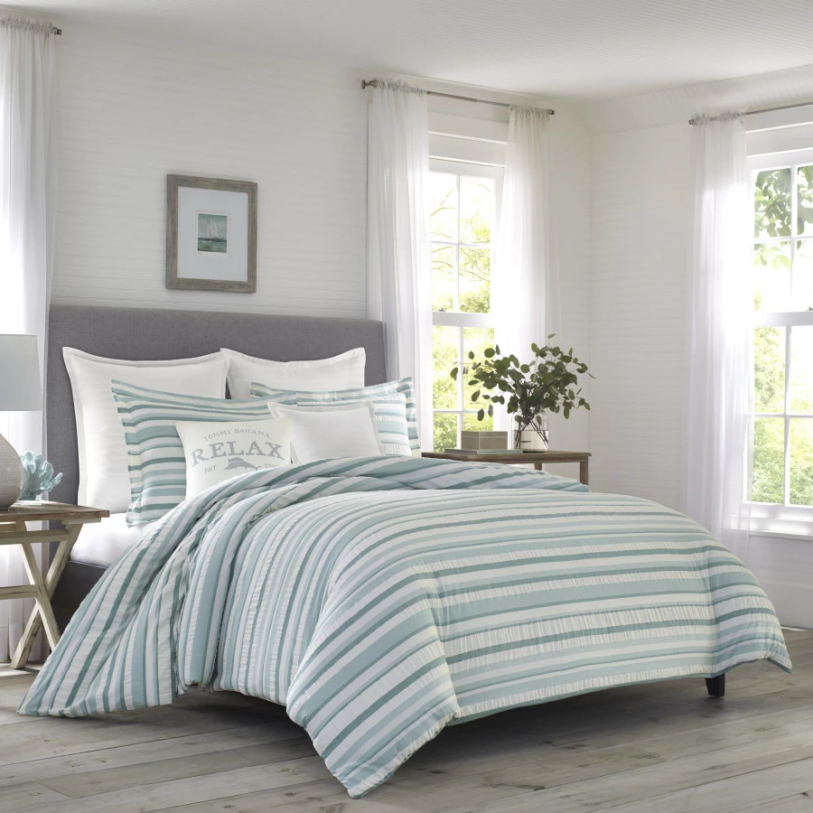 Tommy Bahama Clearwater Cay Yarn Dyed Duvet Cover Set - Image 2