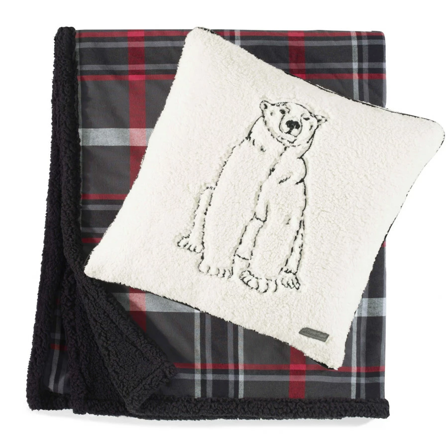 Eddie Bauer Cozy Polar Bear Knit Decorative Pillow - Image 2