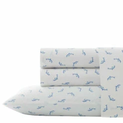 Poppy & Fritz Dolphins Cotton Percale Sheet Set