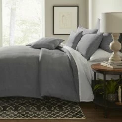 ED Ellen DeGeneres Dream Cotton Charcoal Duvet Cover