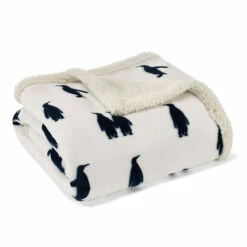 Eddie Bauer Emperor Penguin Knit Throw Blanket