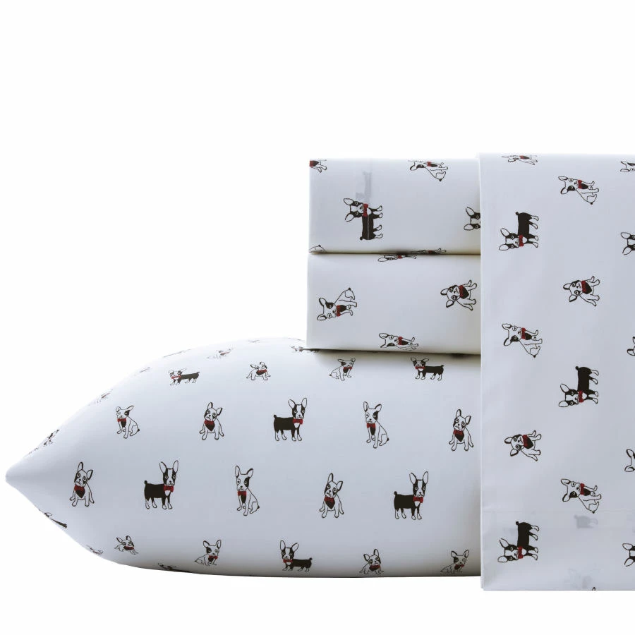 Poppy & Fritz Frenchie Cotton Percale Sheet Set - Image 3