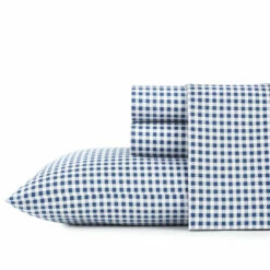 Poppy & Fritz Gingham Plaid Cotton-Percale Sheet Set