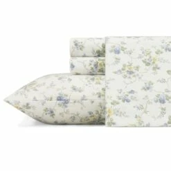 Laura Ashley Le Fleur Flannel Sheet Set