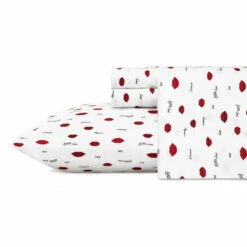 Betsey Johnson Love Lips Microfiber Sheet Set