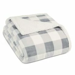 Eddie Bauer Mountain Plaid Multi Ultra Soft Plush Fleece Blanket