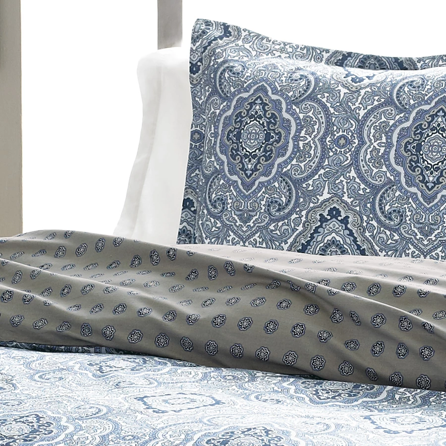 City Scene Milan Blue Comforter & Duvet Set - Image 3