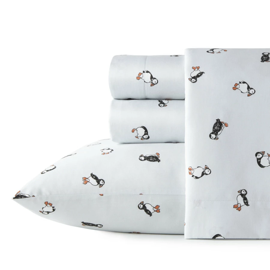 Poppy & Fritz Puffin Paradise Cotton Percale Sheet Set - Image 3