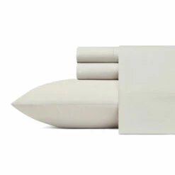 Tommy Bahama Cool Zone Grey Solid Cotton-Percale Sheet Set