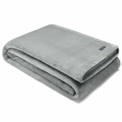 Nautica Na Solid Ultra Soft Plush Fleece Blanket