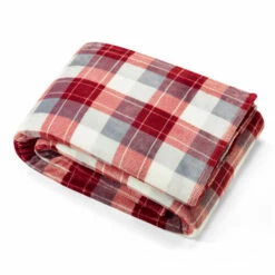 Nautica Bluff Plaid Ultra Soft Plush Fleece Blanket