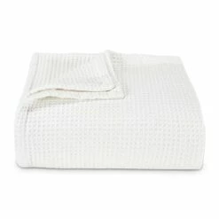 Vera Wang Waffleweave Yarn Dyed Blanket