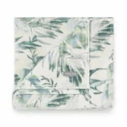 Tommy Bahama Wallpaper Leaves Ultra Soft Plush Fleece Throw Blanket