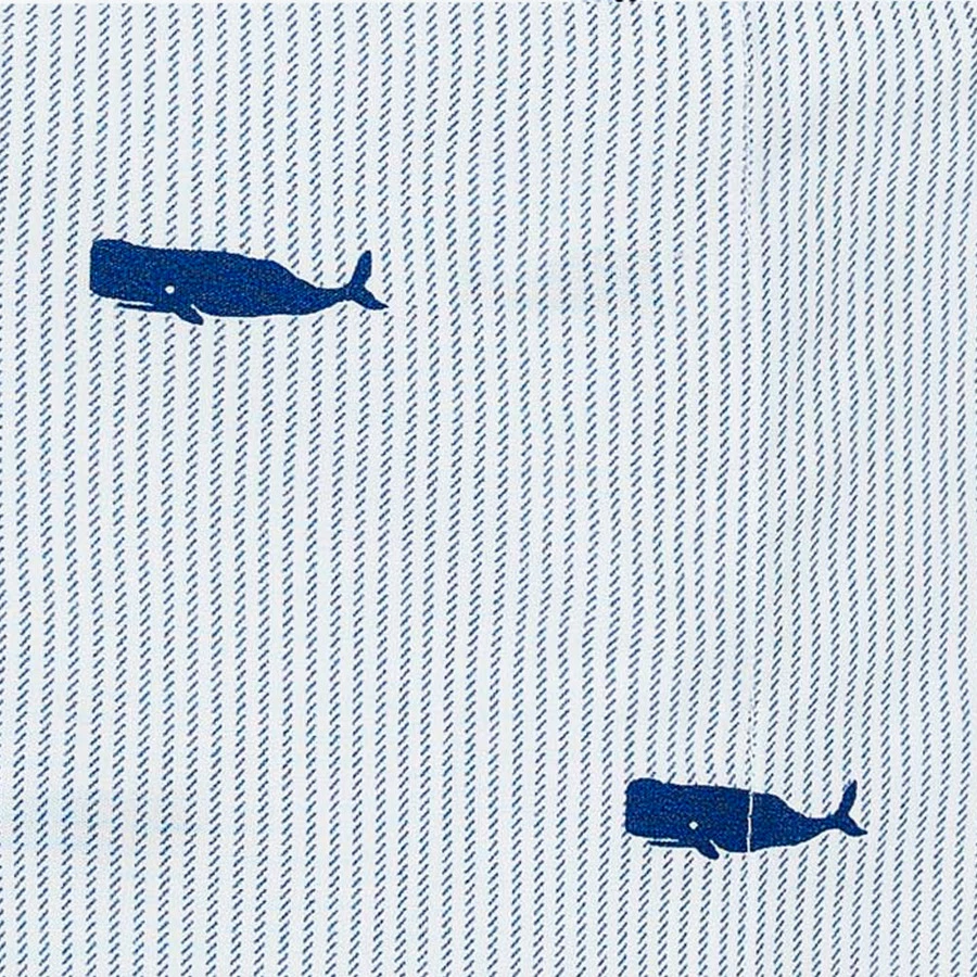 Nautica Whale Stripe Cotton-Percale Sheet Set - Image 2