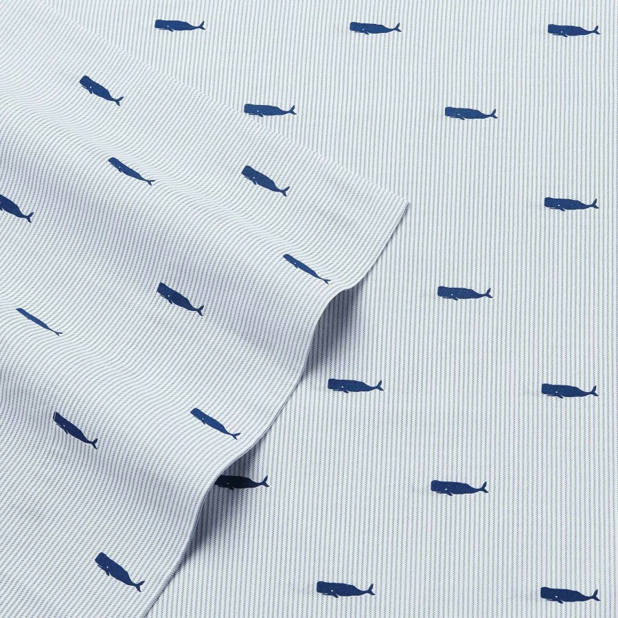 Nautica Whale Stripe Cotton-Percale Sheet Set - Image 3