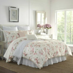 Laura Ashley Wisteria Knit Comforter-Sham Set