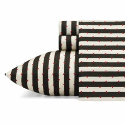 Betsey Johnson Wonderland Stripe Microfiber Sheet Set