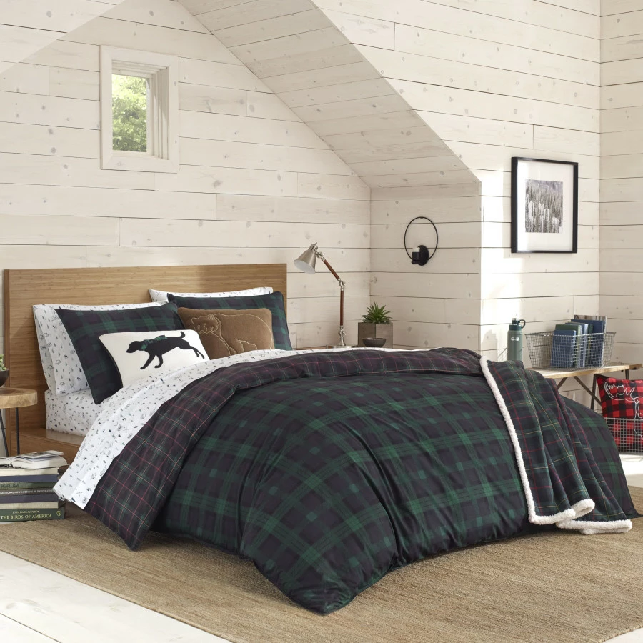 Eddie Bauer Woodland Tartan Cotton Comforter-Sham Set - Image 3