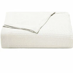 Nautica Baird White Blanket
