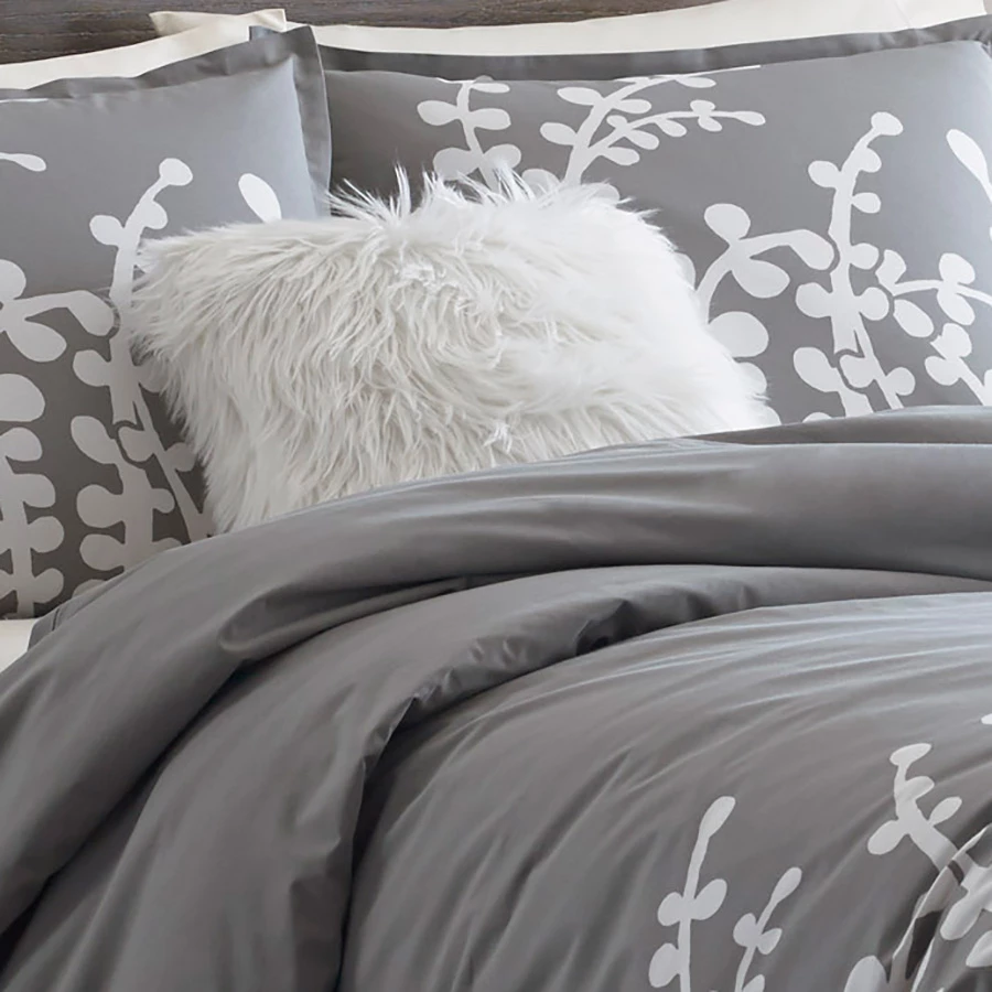 City Scene Branches Gray Comforter & Duvet Set - Image 3