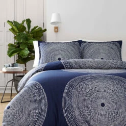 Marimekko Fokus Navy Comforter & Duvet Set