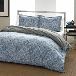 City Scene Milan Blue Comforter & Duvet Set