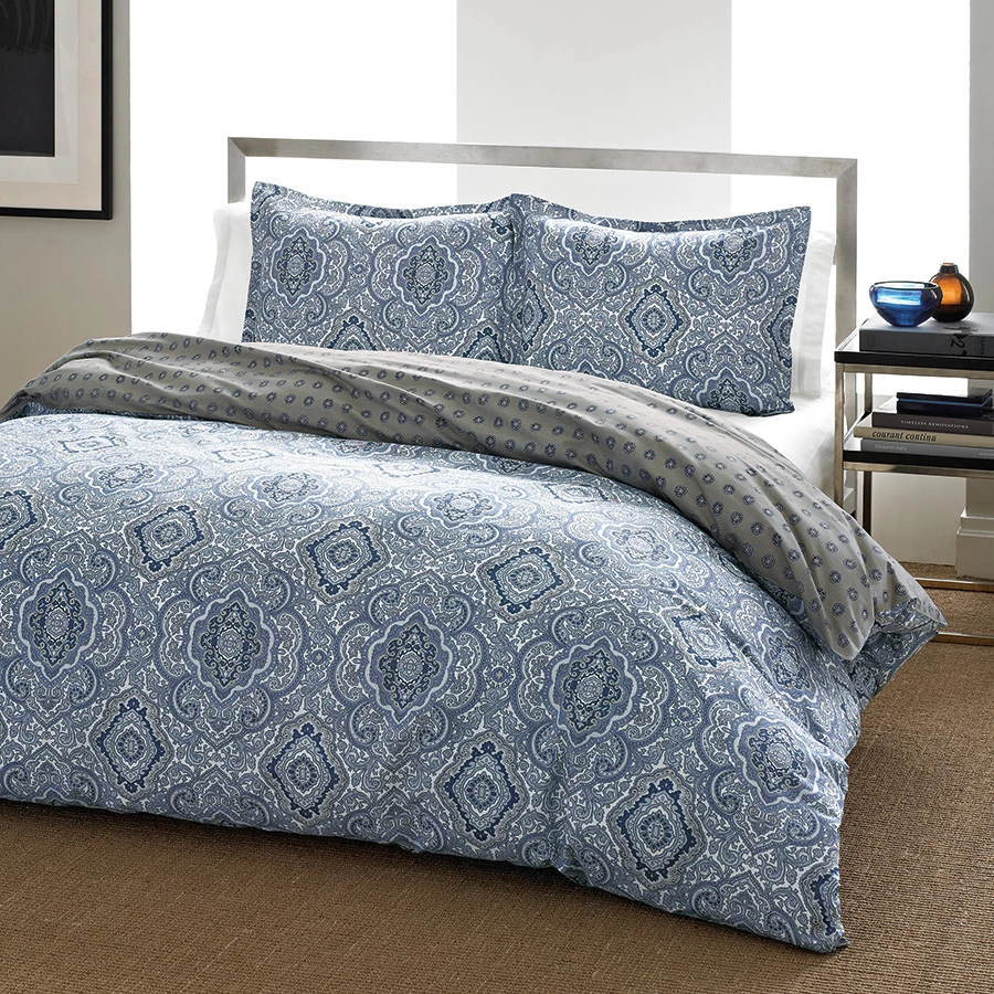 City Scene Milan Blue Comforter & Duvet Set
