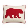 Eddie Bauer Bear Red 16" X 20" Breakfast Pillow