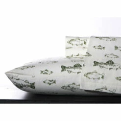 Eddie Bauer School Of Fish Flannel Sheet Set