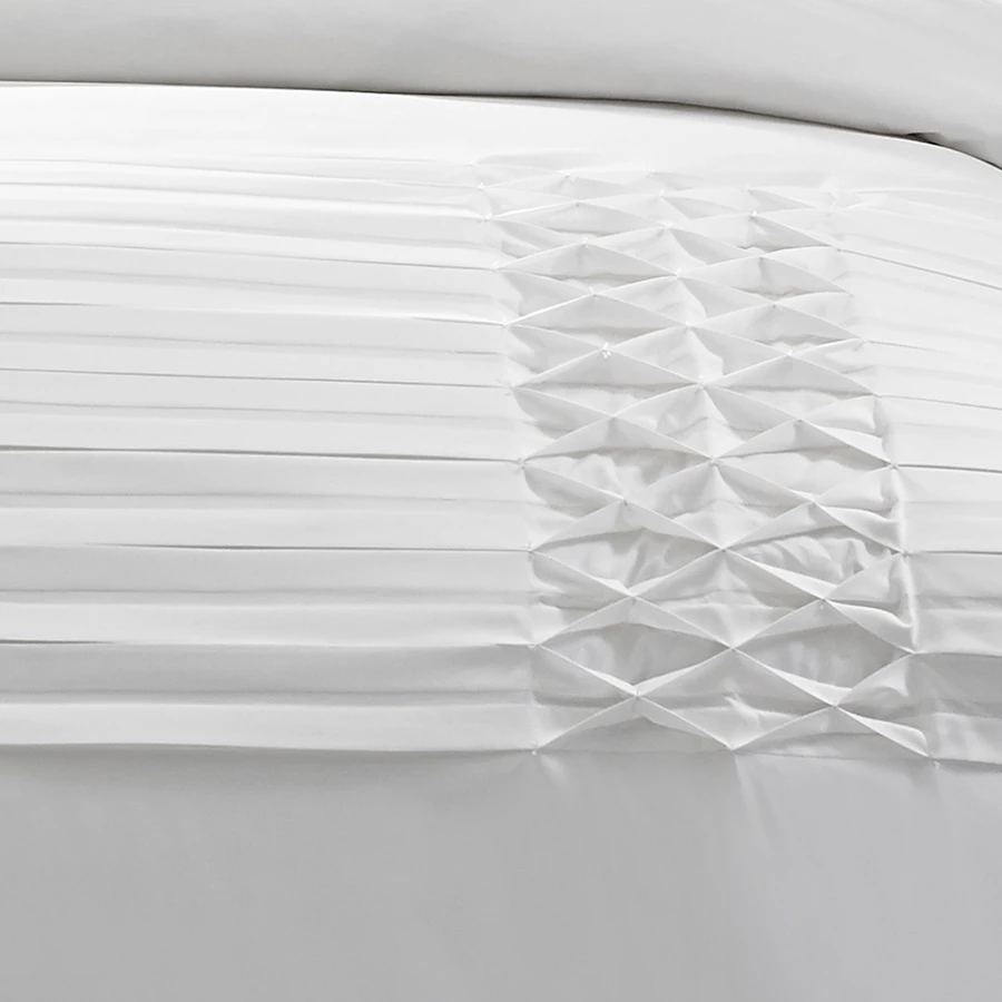 City Scene Triple Diamond White Duvet Set - Image 2