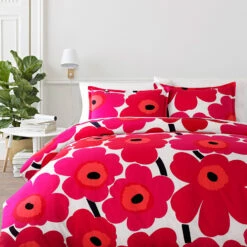 Marimekko Unikko Red Comforter & Duvet Set